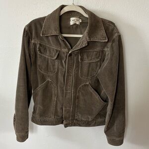 Rudy Jude Olive Corduroy Trucker Jacket